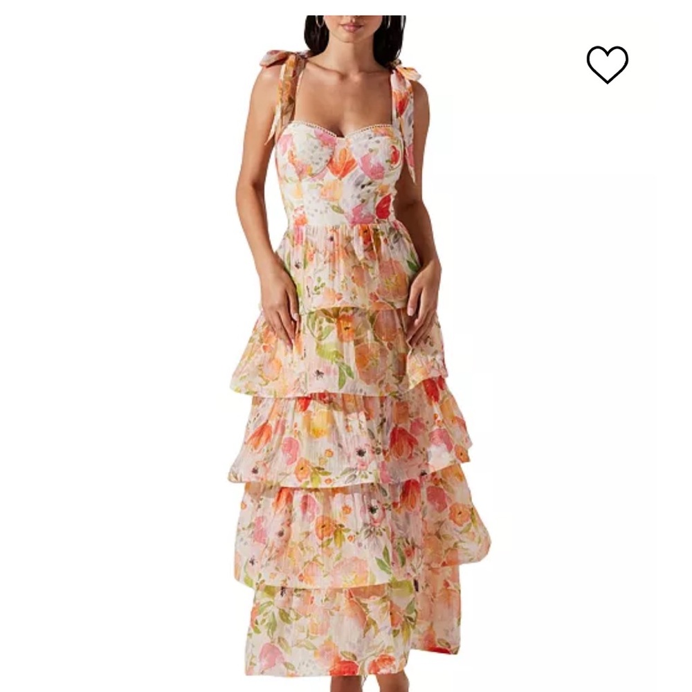 Floral tiered maxi dress